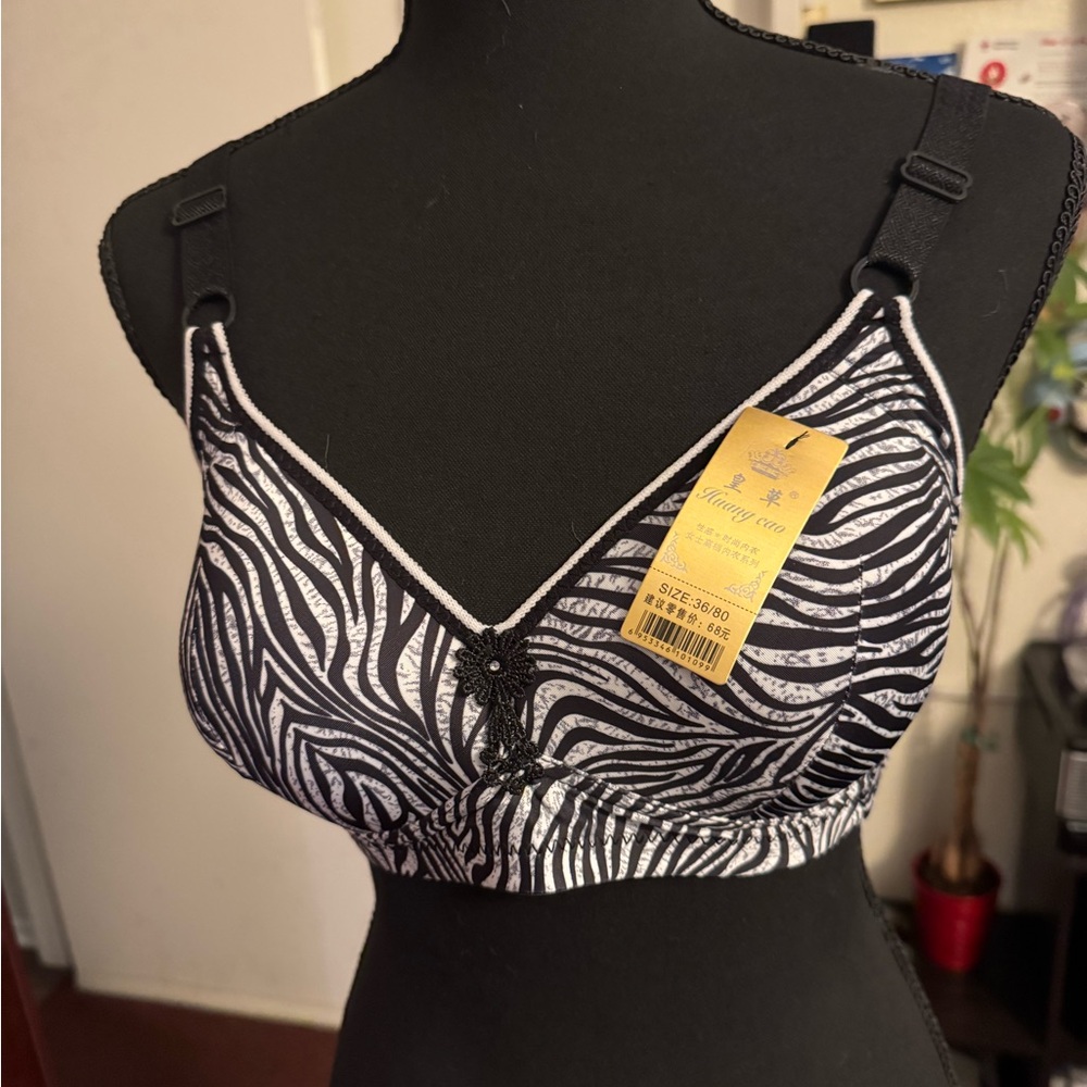 Zebra Print Women's Bra size 36